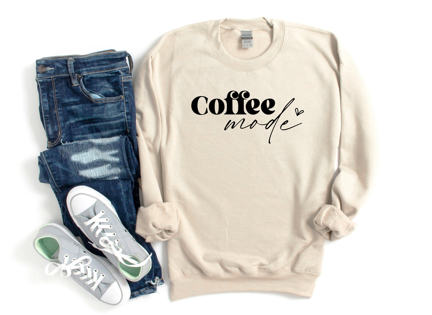 Coffee Mode Unisex Crewneck Sweatshirt