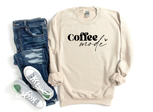 Coffee Mode Unisex Crewneck Sweatshirt