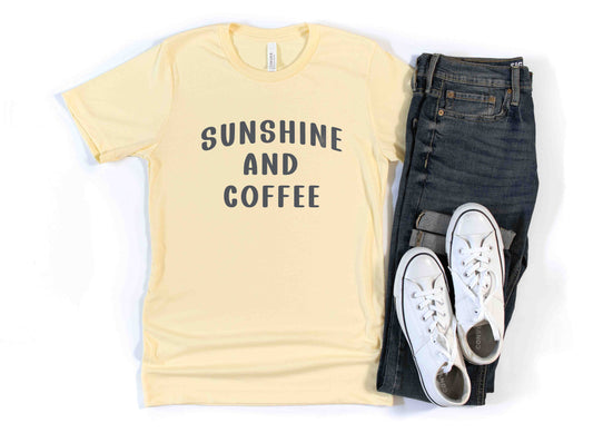 Sunshine And Coffee Yellow T-Shirt